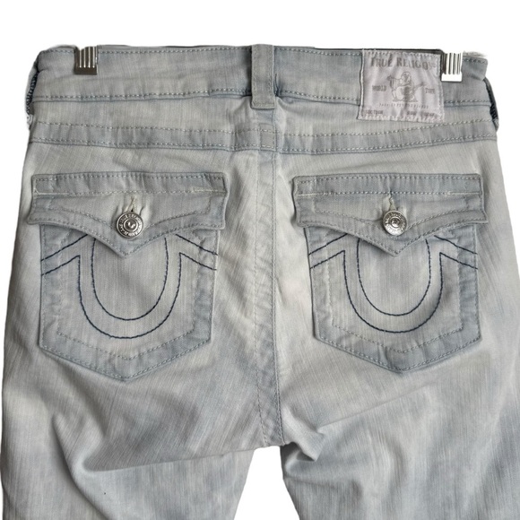 True Religion Jennie Curvy Mid Rise Flap Single Needle Skinny Jeans Sz 27 Blue - Picture 5 of 15